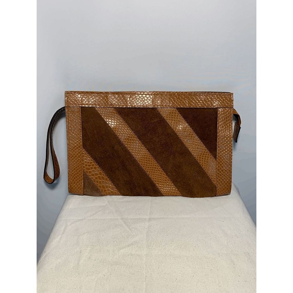 Vintage Mister Ernest Handbag Inc made in Hong Kong Leather Clutch